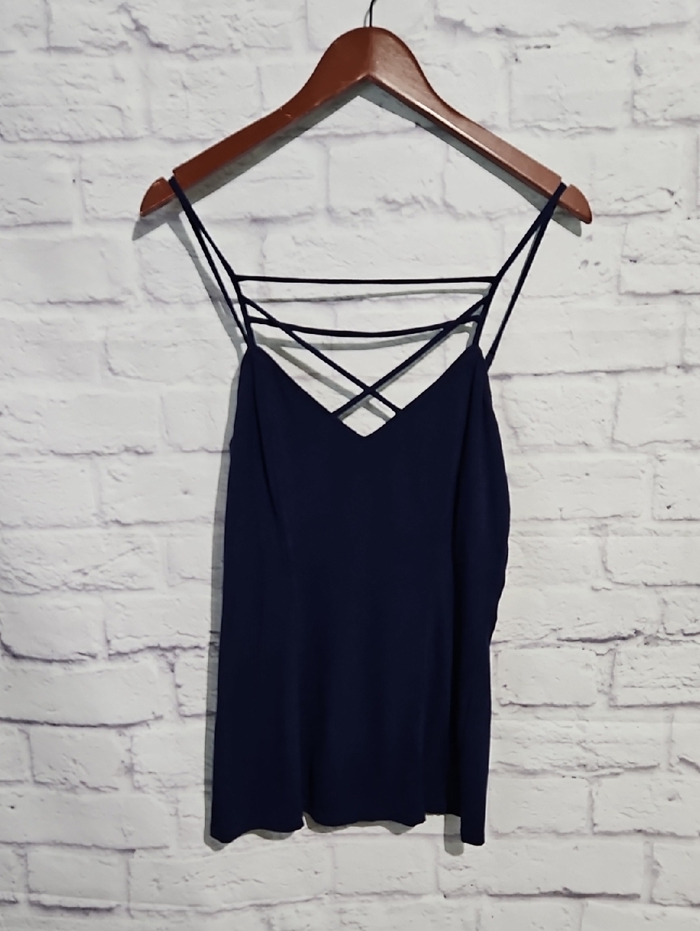 Navy Strappy Crisscross Camisole